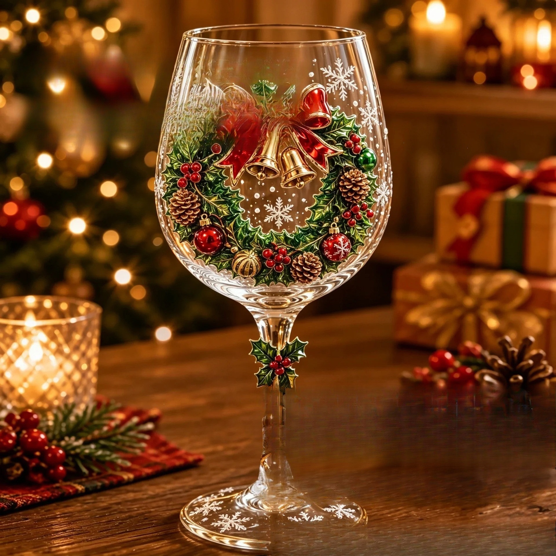 Copa de Vino Decorativa Navideña de Plástico PET Decorativa para Navidad image 10