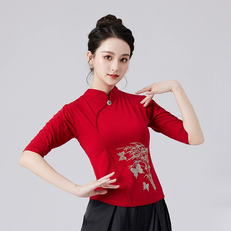 Классический танцевальный костюм Fengti женский модный чонсам с воротником