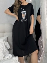 J 35961 Lazy Home Wear Sleeves Dress ��������ȹ ��