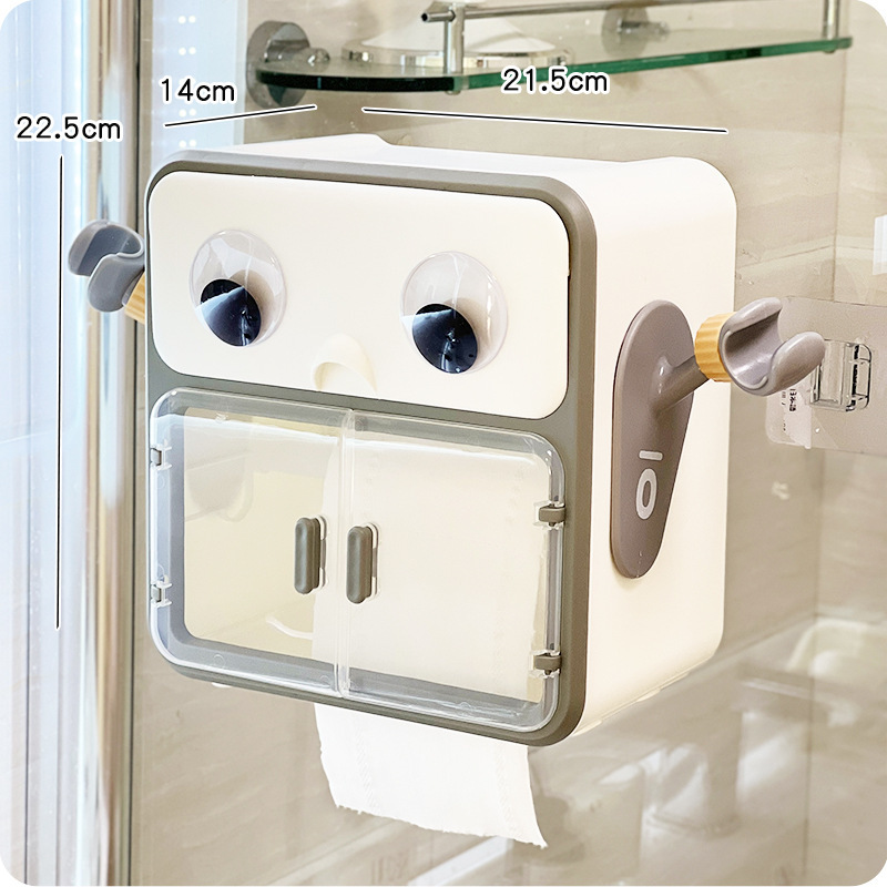 トイレティッシュボックス高級感置物棚穴なし壁掛けトイレクリエイティブ収納ボックス引き出しボックス|undefined