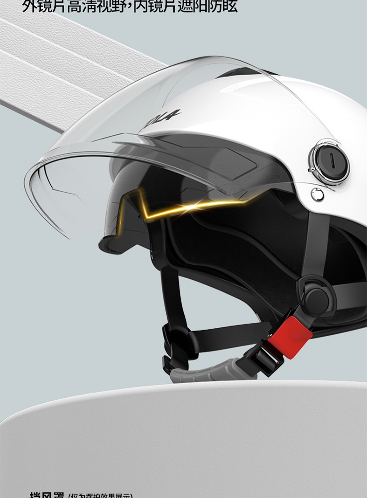 New National Standard 3C Certified Electric Vehicle Helmet, Dual Visor, Universal for Men and Women, Summer Sun Protection, Four Seasons, Electric Motorcycle Safety Helmet