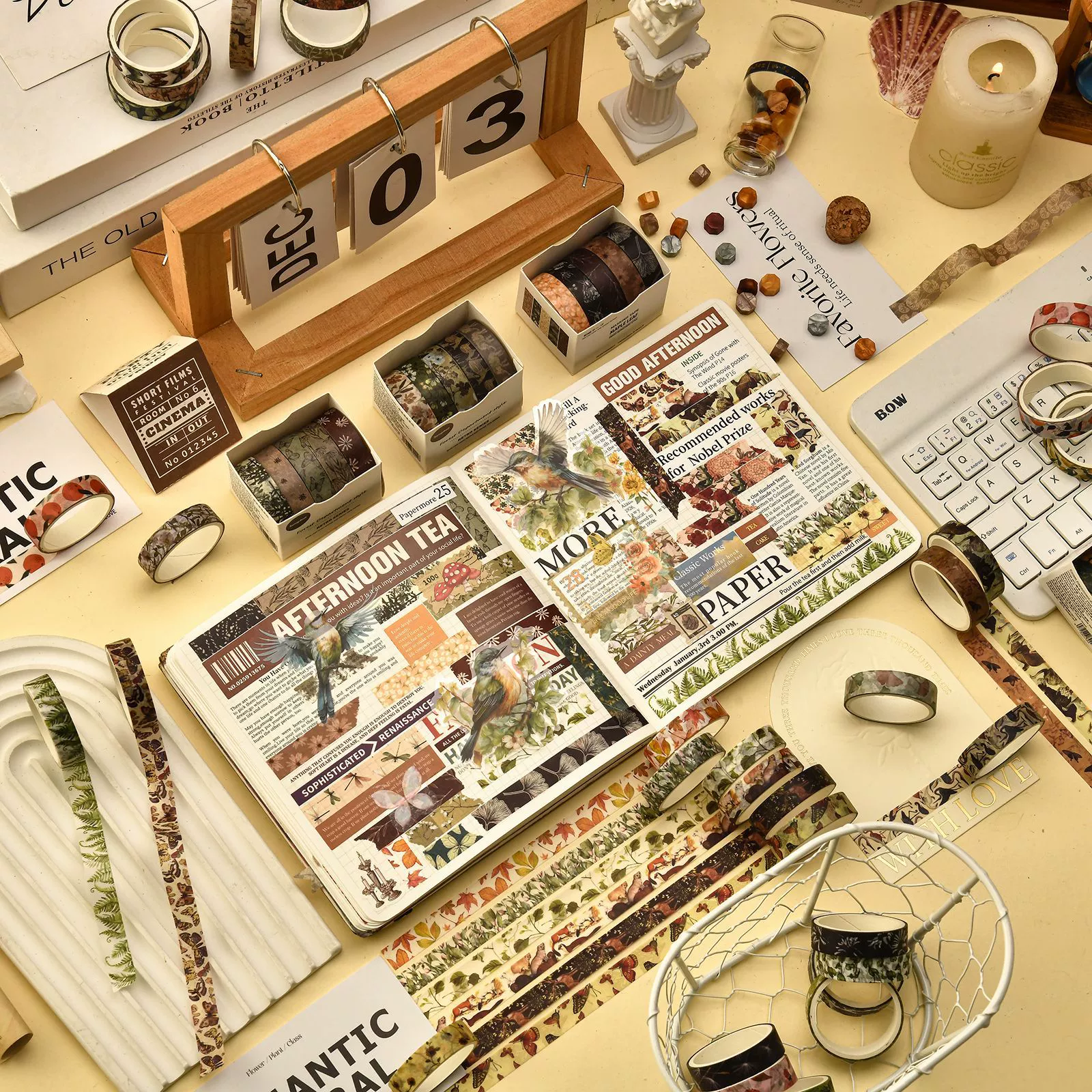 Forest quotation series and paper tape basic diary tape material diy decorative sticker tape