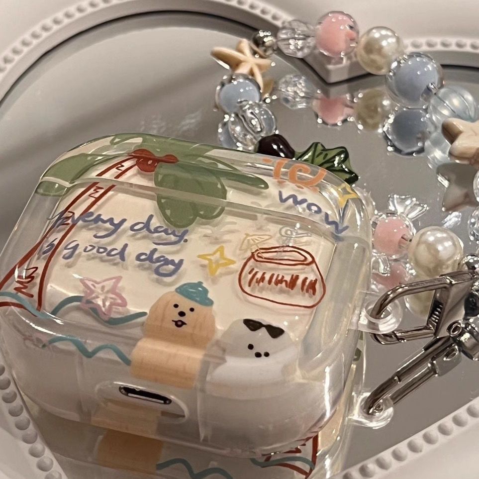 árbol de coco de verano para huaqiangbei 5 generación airpods 4 generación estuche de protección bluetooth airpodspro3 estuche de auriculares