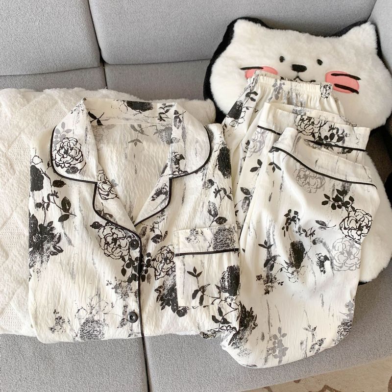 睡衣女款2025新款冬款长袖长裤可外穿冬季薄款家居服套装批发厂家|undefined