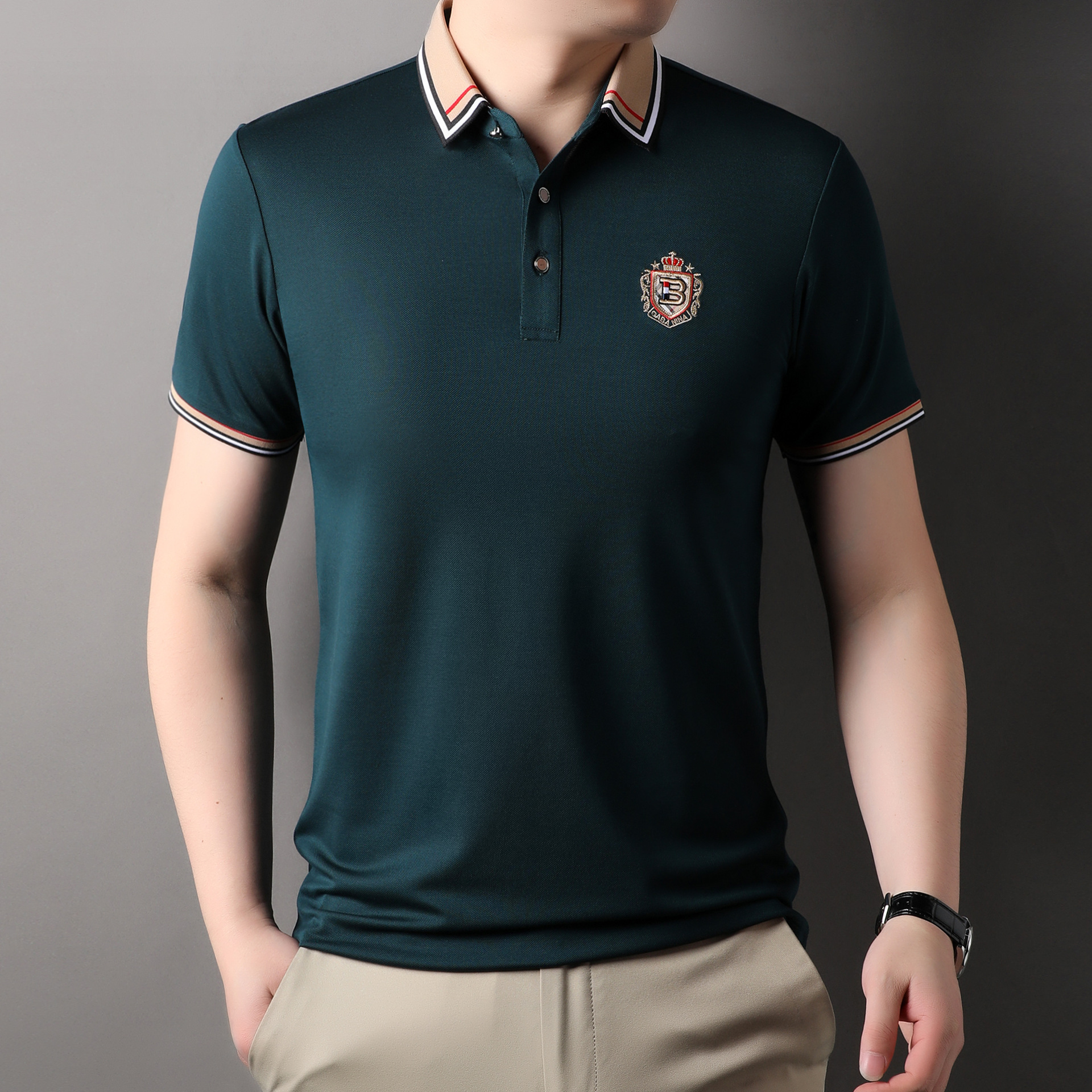 C6625 1230K ÁO THUN NAM YUPTYLO MÙA HÈ TRUNG NIÊN KÍN CỔ THỜI TRANG NAM G04 SẢN PHẨM MỚI