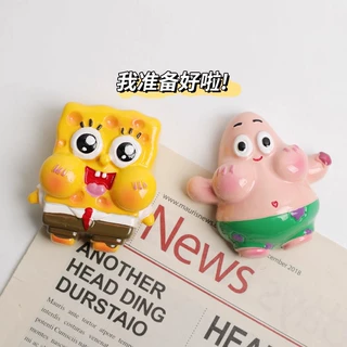 卡通动漫冰箱贴可爱海绵宝宝创意树脂工艺品抖音直播爆品磁贴