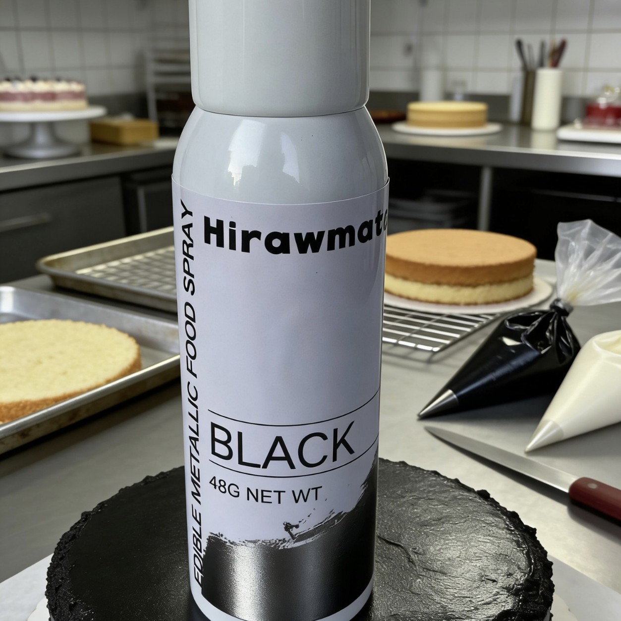 8-Color Edible Cake and Dessert Spray, Net Content 48g, Decoration Spray Bottle with Pearlescent Powder