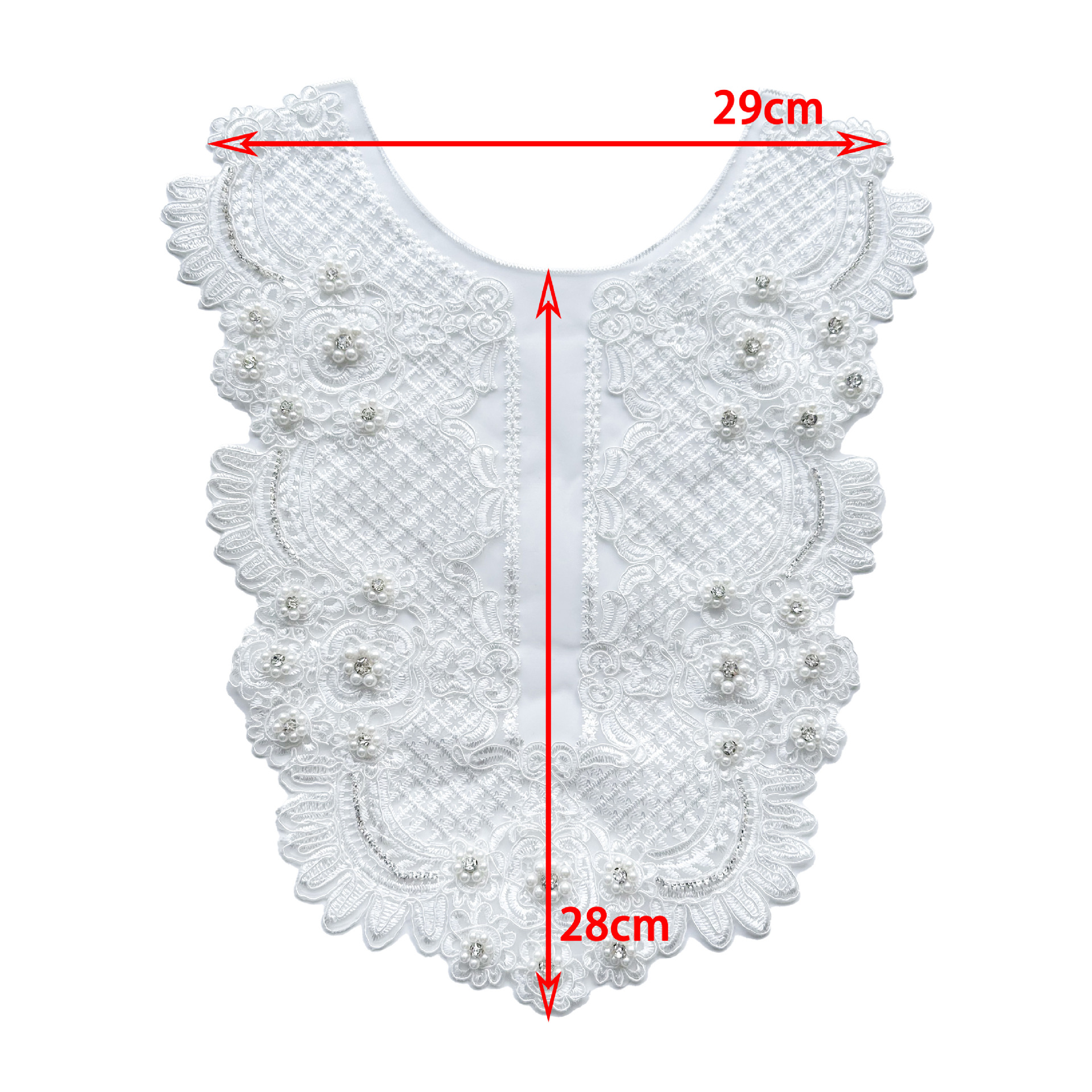 Accesorios de collar de ogan blanco DIY hechos a mano accesorios de prenda de vestir de encaje de cuello falso image 6