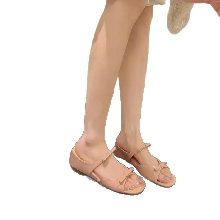 Hermosas zapatillas frías con arco de altura interior, cabeza redonda, nuevo estilo de verano universal, sandalias francesas con dedos abiertos