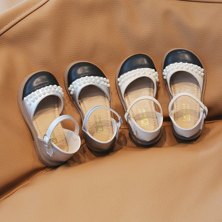 Καλοκαίρι 2023 Νέα, Ευέλικτα, καθημερινά παιδικά παπούτσια με σόλα Princess με μονόχρωμο δέρμα για κορίτσια_voghion.com