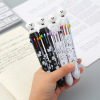 Morning Stick, cute shape Ten color round bead pen, cartoon teddy bear color press, oil pen student handbook pen