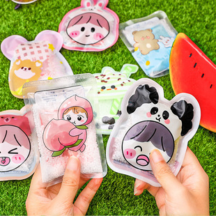 Cartoon Girl Knocking Music Summer Cooling Cute Small Ice Bag Students Outdoor Portable Cold Compress Small Ice Bag