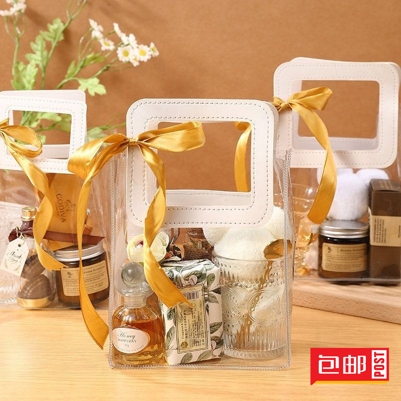 礼品袋pvc透明手提袋伴手礼品袋礼物袋包装袋结婚喜糖铺儿童节日