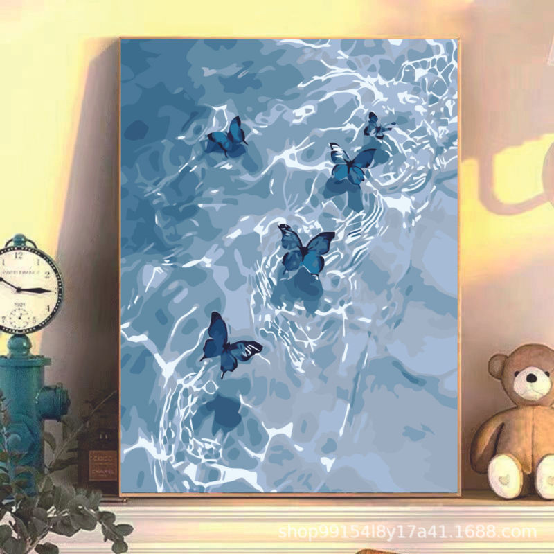 クロスボーダー diy デジタル油絵アマゾン AliExpress 卸売着色風景花絵画リビングルームの装飾絵画|undefined