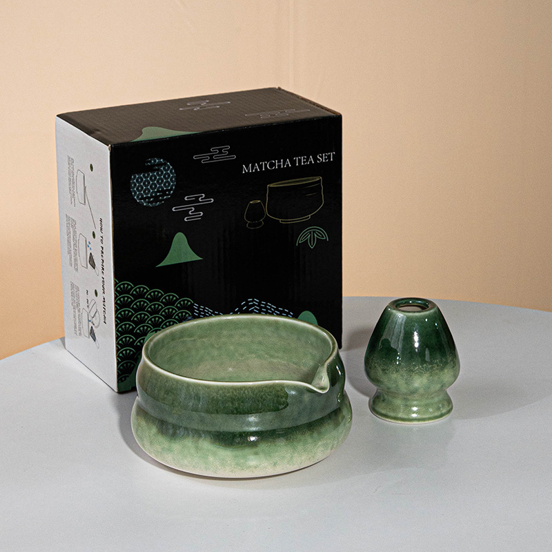 Amazon 和風抹茶ボウル 注ぎ口付き 陶器製茶器アクセサリー 茶筅スタンドセット 和風茶道 クロスボーダー限定|undefined