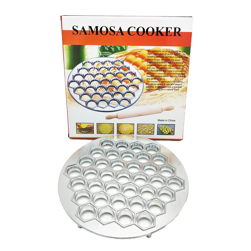 New dumpling mold thickened and heightened 37-hole dumpling mold aluminum alloy dumpling making artifact Amazon hot sale