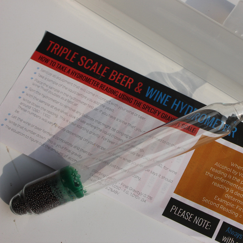 Three-scale beer meter density meter American sugar meter gravity meter 0-35 alcohol meter malt sugar meter wine