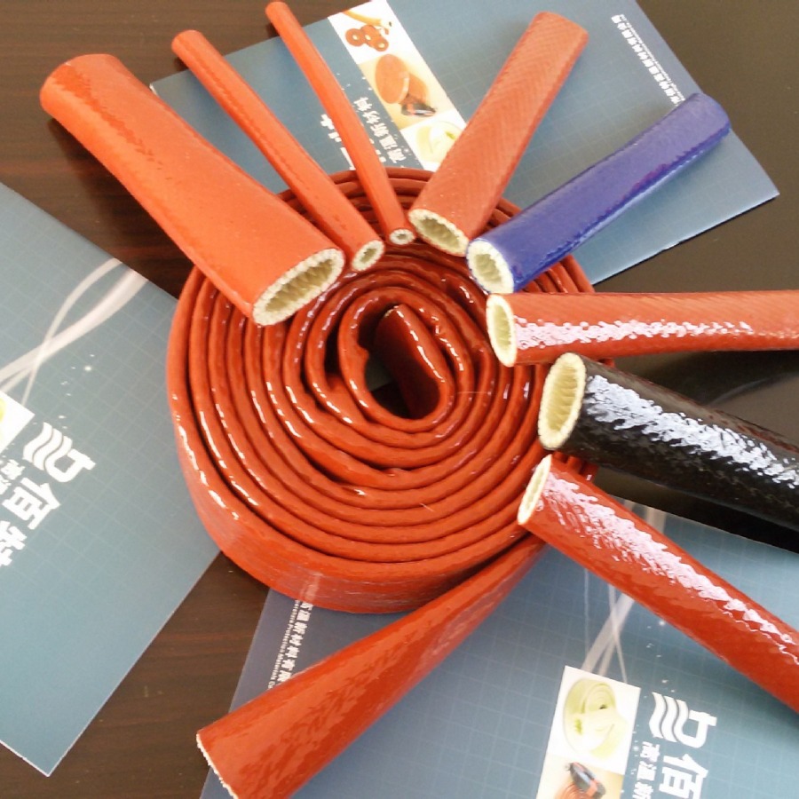 【佰特】防火套管硅胶玻纤耐高温套管耐热绝缘套管厂家直销护套