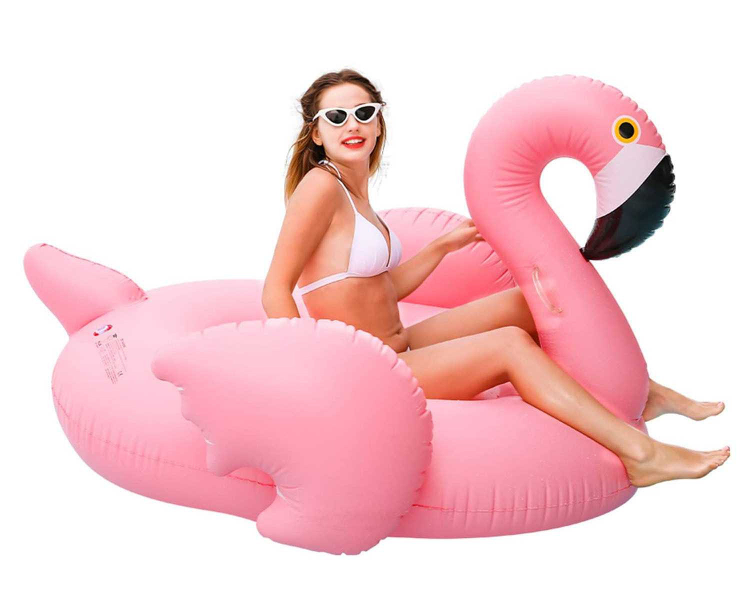 国境を越えたPVCは、空気入りフラミンゴが水上に乗って背もたれのリクライニングチェアに乗って泳いでベッドの水上用品を浮かべる