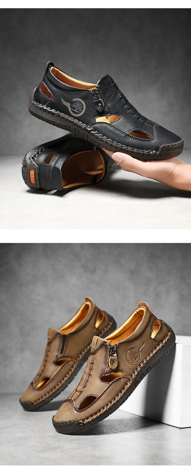 Dép sandal nữ bít mũi quai khâu thoáng khí chống trượt — F 6611m màu, F6611 hồng, F6611 kaki, F6611 màu vàng chi tiết 25