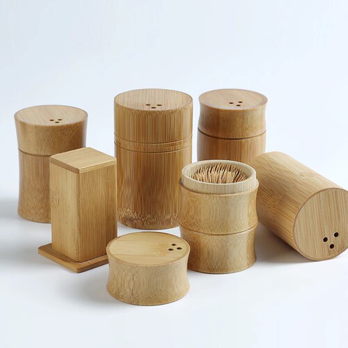 Bamboo toothpick box wholesale creative home restaurant hotel toothpick jar wooden toothpick tube engraved logo