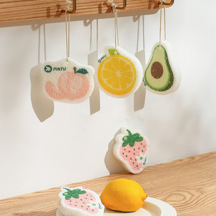 Cleaning Tools Natural Compressed Wood Pulp Cotton Sponge Wipe Kitchen Special Dishwashing Sponge Absorbs Water and Does Not Stick to Oil Magic Wipe