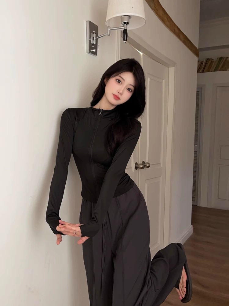 Быстро сохнущая тренировочная куртка, спортивная майка Slim Fit, 2‑сторонняя эластичность с встроенным карманом (S–XXXXL)