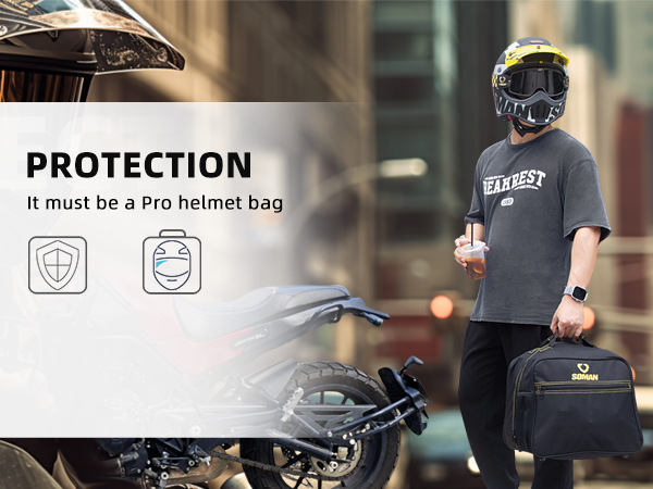 Cross-Border Motorcycle Helmet Protective Bag 900D Oxford Cloth Rear Seat Bag Large Capacity Rear Trunk Bag Waterproof