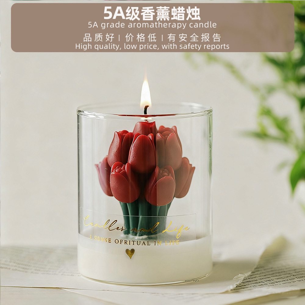 Regalos de San Valentín para niñas ramo de flores prácticas taza de cera de boda regalo de mano decoración de guarnición de cera de bananas transfronteriza personalizada