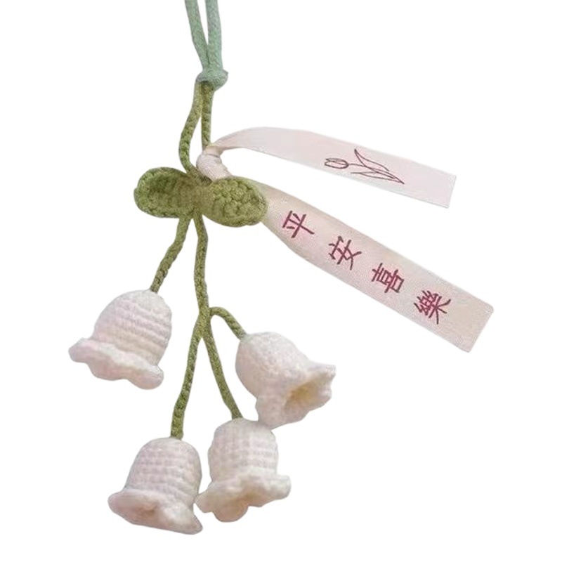 Transfronteriza Venta caliente lana Lily colgante DIY acabado tejido a mano coche colgante decoración fuente fabricante