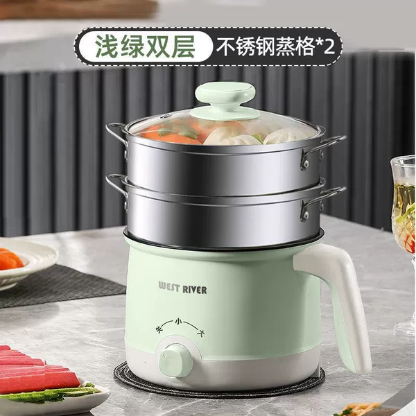 Qingya Green: Stir-fried 丨 Non-stick pan + double steel cage [upgraded anti-dry burning] ten-year warranty