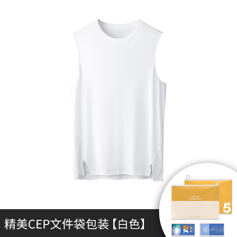 Conjunto de pijama de algodón Tencel suave para hombre, camiseta sin mangas y pantalones cortos, se puede usar en exteriores, ropa de estar para hombre al por mayor, se puede usar en exteriores.