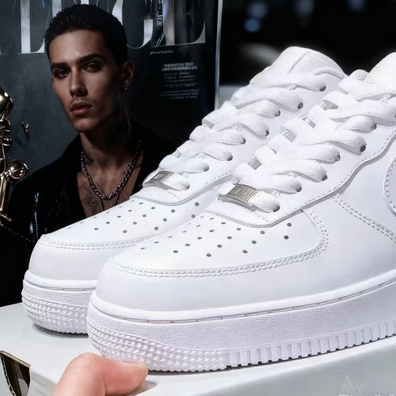 Putian Shoes Pure Original Air Force One Pure White High Version White Shoes Plain White Men and Women Versatile Heightening Casual Sneakers