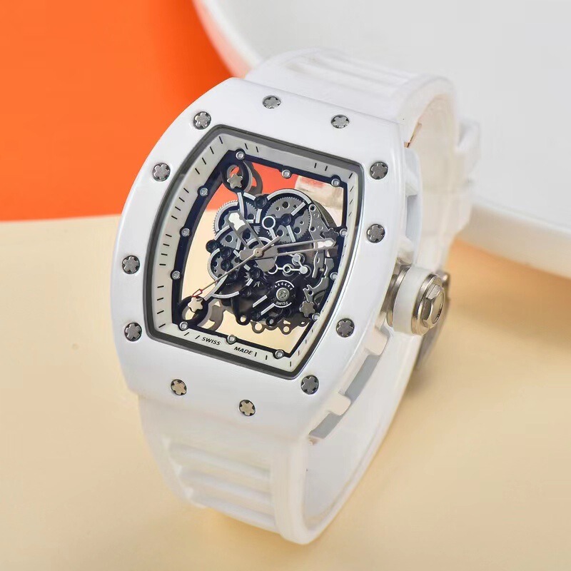 Amazon foreign trade explosions quartz watch boys barrel hollow through the bottom fashion personality watch wholesale factory