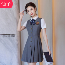 教师园服女校服幼儿园老师服装连衣裙工作服2023春夏幼师职业套装