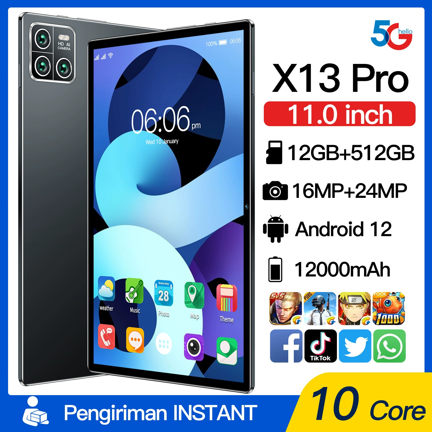 Планшет Smart Laptop Pro, 32G, G10, 1 дюйм, x13, Wish