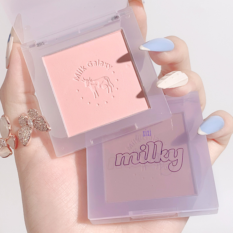 xixi milk Star River soft mist blush monochrome chin purple plate matte vitality small orange nude makeup cheap repair portable
