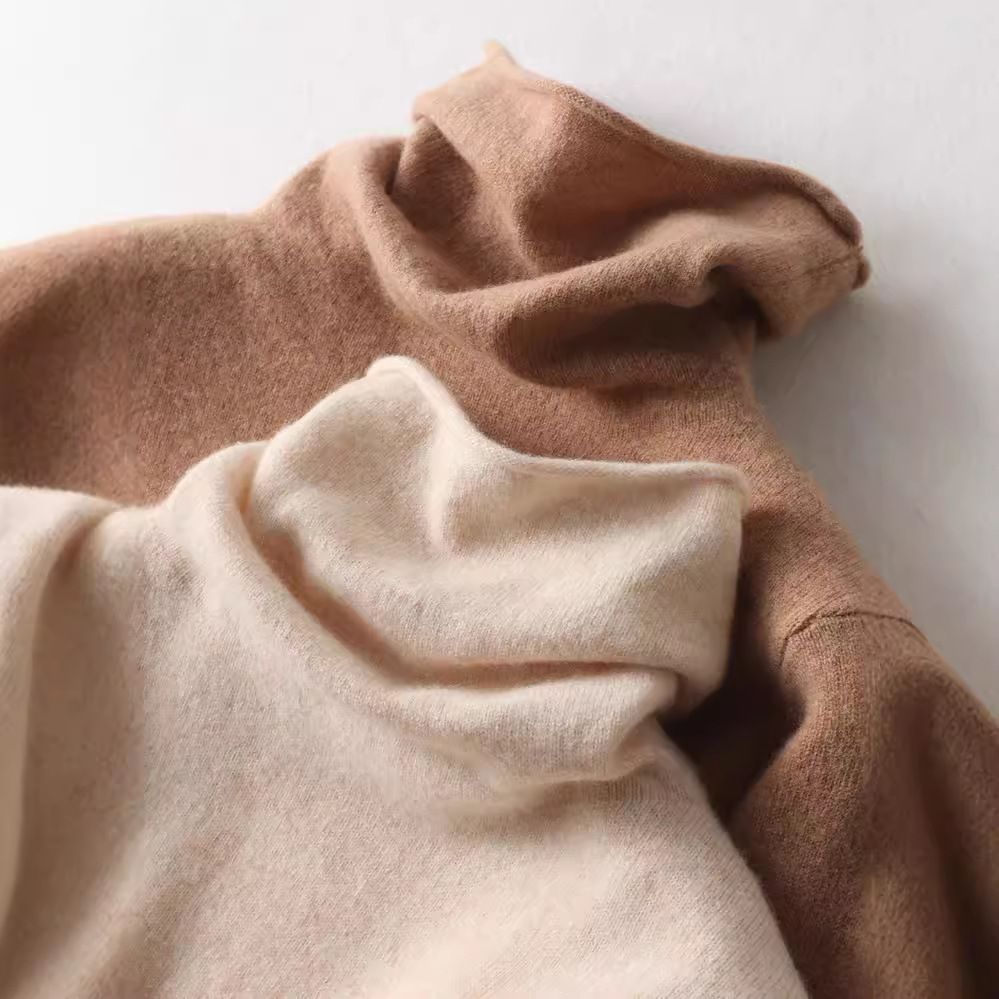 Woolen demi-season base knitted sweater