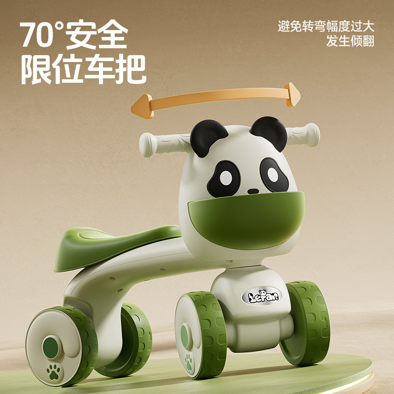 Nuevo panda coche de equilibrio para niños 1 - 3 años de edad bebé deslizante cuatro ruedas sin pedal caminante regalo de aniversario