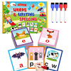 Word spelling card box + 4 pens