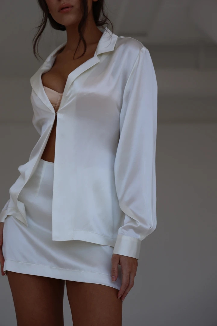 Nuovo abito estivo in tinta unita da donna sexy OL maturo hot girl cardigan con bottoni e gonna a vita alta_voghion.com