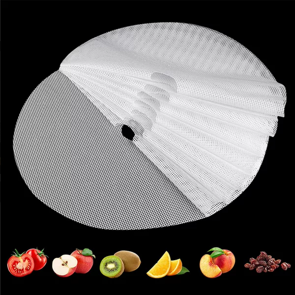 Round Fruit Dryer Food Mat Silicone Drying Mat Non-Stick Drying Fruit Drying Square Food Dehydration Mat