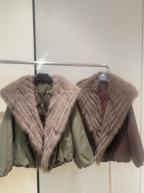 狐狸毛皮草大毛领鹅绒羽绒派克服短外套经典年轻时尚显瘦特价福利
