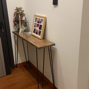 Nordic Minimalist Wrought Iron Console Table Storage Rack Wall-Mounted Table Sofa Back Cabinet Narrow Side Table Wrought Iron Pedestal