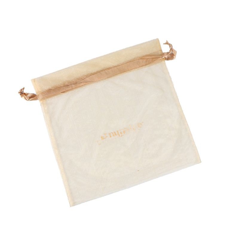 Bolsa de malla con cordón personalizada para envasado de cosméticos y joyas, bolsa de malla transpirable portátil con cordón para almacenamiento.