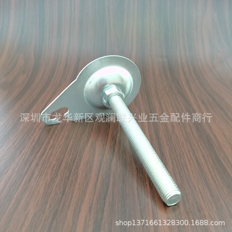 【厂家直销】流水线脚杯 机架型材杯脚 带钩脚杯 16*100平底脚杯