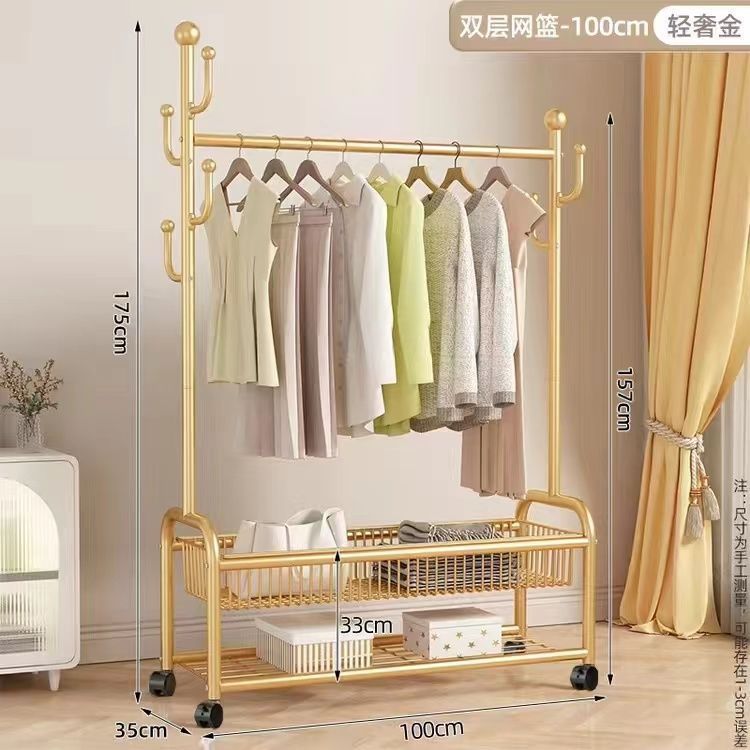 탄소강 - 100가지 스타일의 더블 레이어 골드 스토리지 랙 + 스토리지 프레임 + 신발장