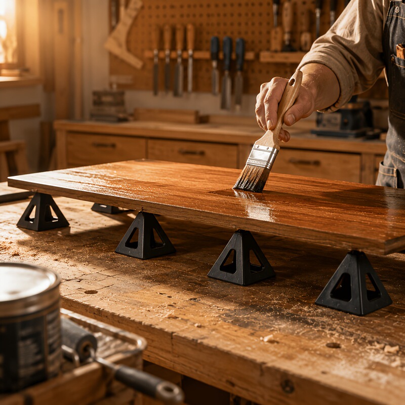 Cross-Border Multifunctional Pyramid-Shaped Tripod, Wooden Board Support Stand, Tapered Woodworking Paint Stand