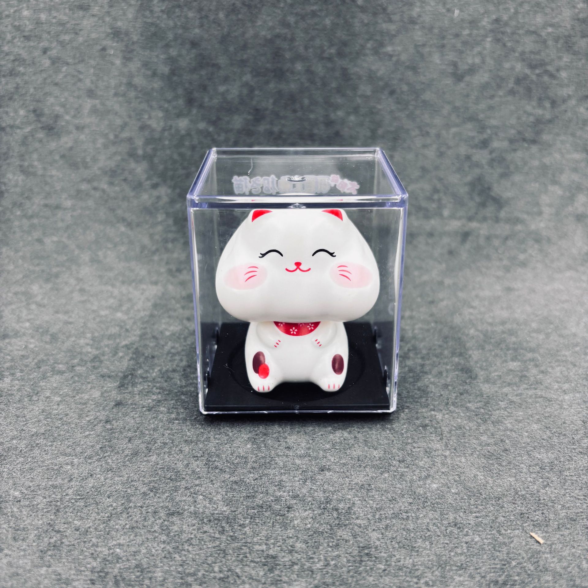 Gato de la suerte solar pequeño gato de la mano de la energía de la luz gato mini gato interior del coche regalo de la oficina decoración de apertura
