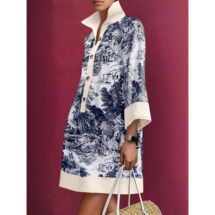 ���Q�¿�羳 Women Dresses 1��Ůʽ�S�Cӡ��ǰ��